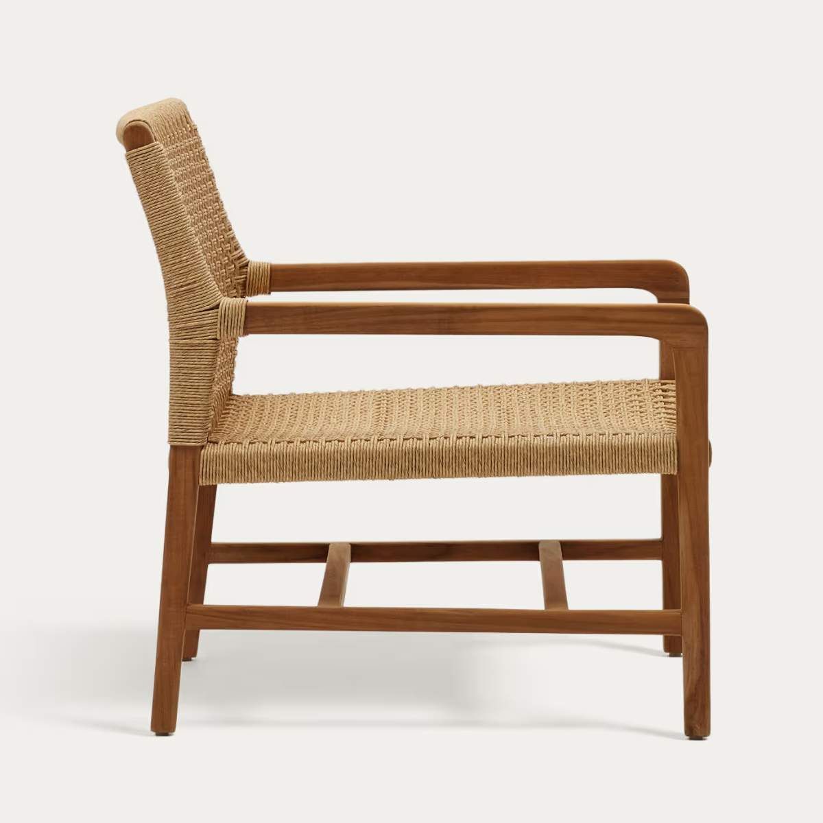 Kave Home Sabolla armchair made of solid teak wood in a black finish