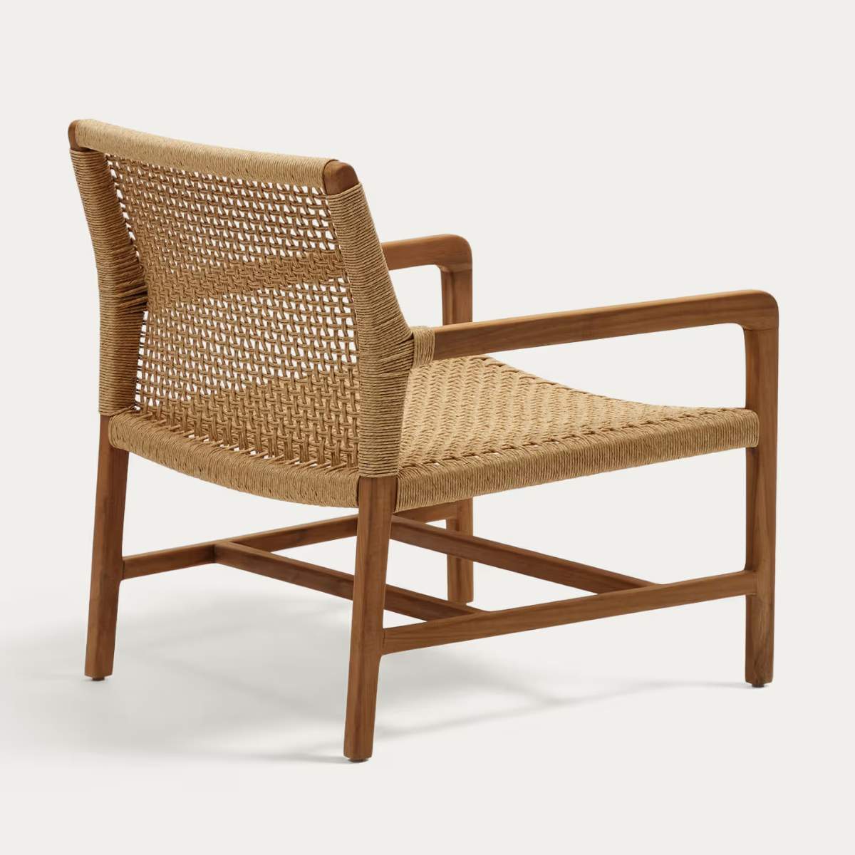 Kave Home Sabolla armchair made of solid teak wood in a black finish