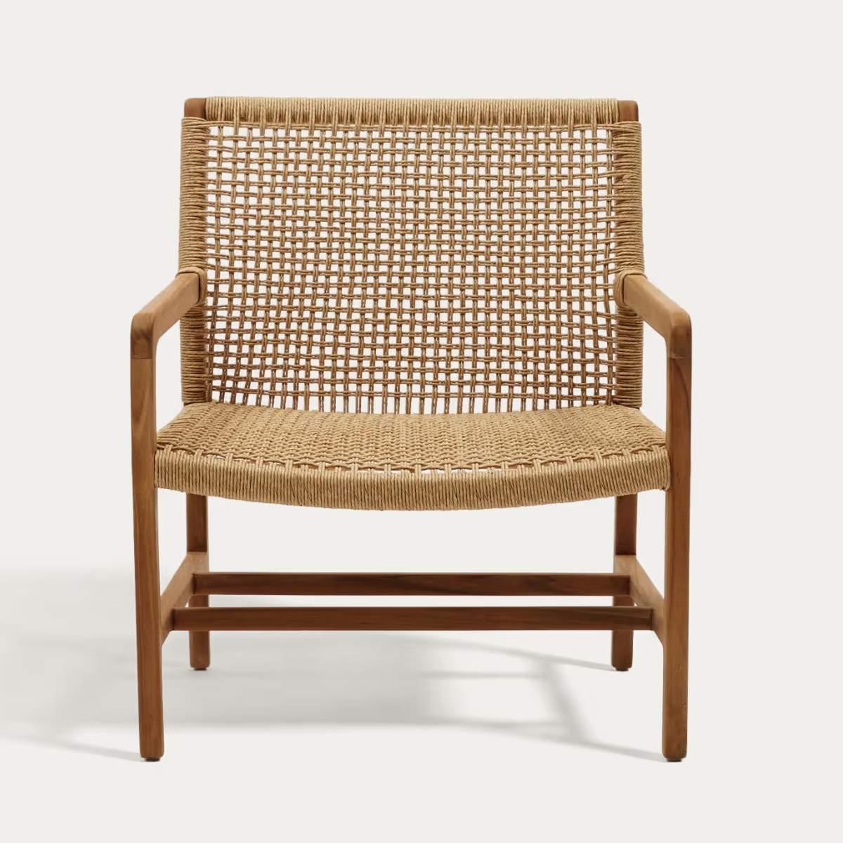 Kave Home Sabolla armchair made of solid teak wood in a black finish