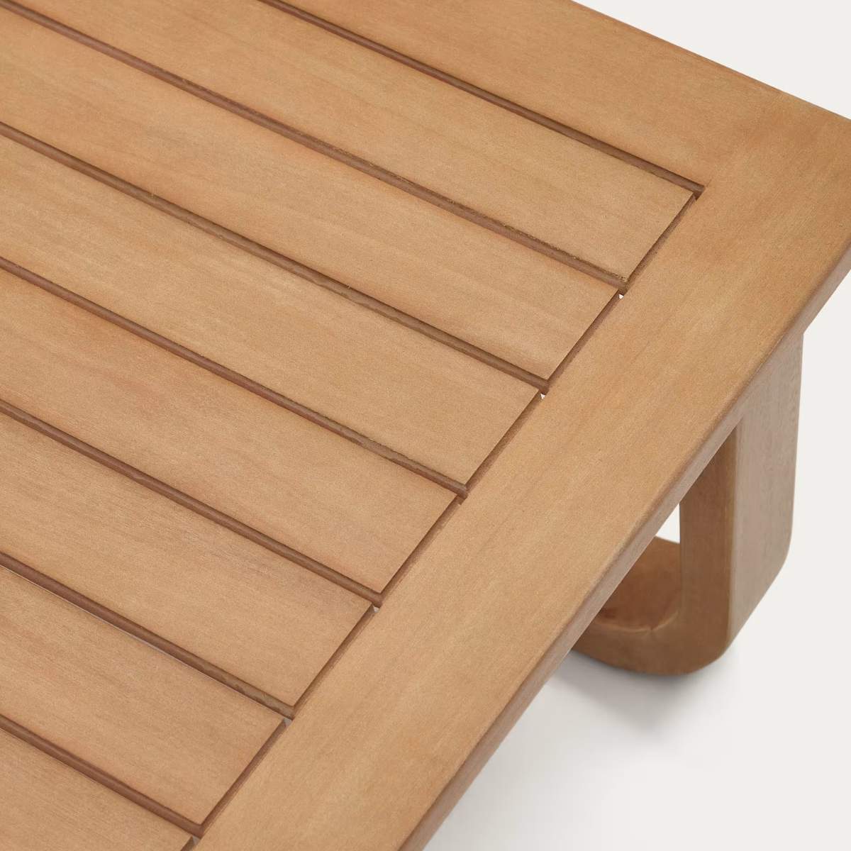Kave Home Sacaleta solid eucalyptus wood coffee table, 100% outdoor suitable 100 x 60 cm