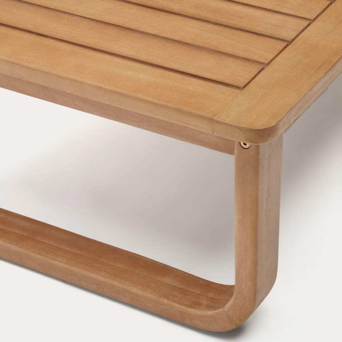 Kave Home Sacaleta solid eucalyptus wood coffee table, 100% outdoor suitable 100 x 60 cm