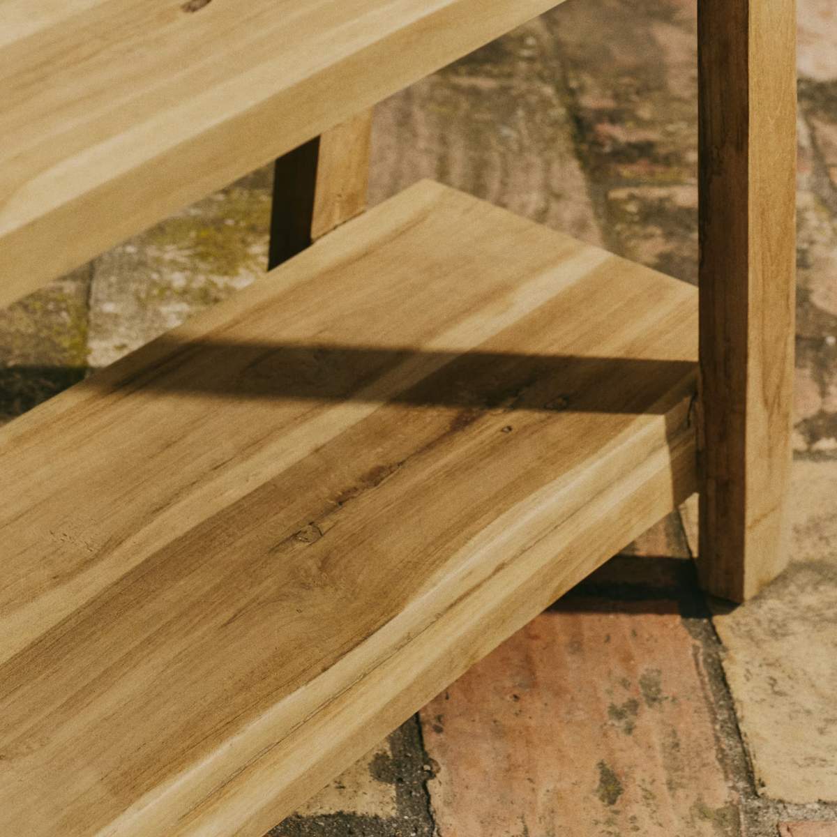 Kave Home Safara solid recycled teak bench 150 cm