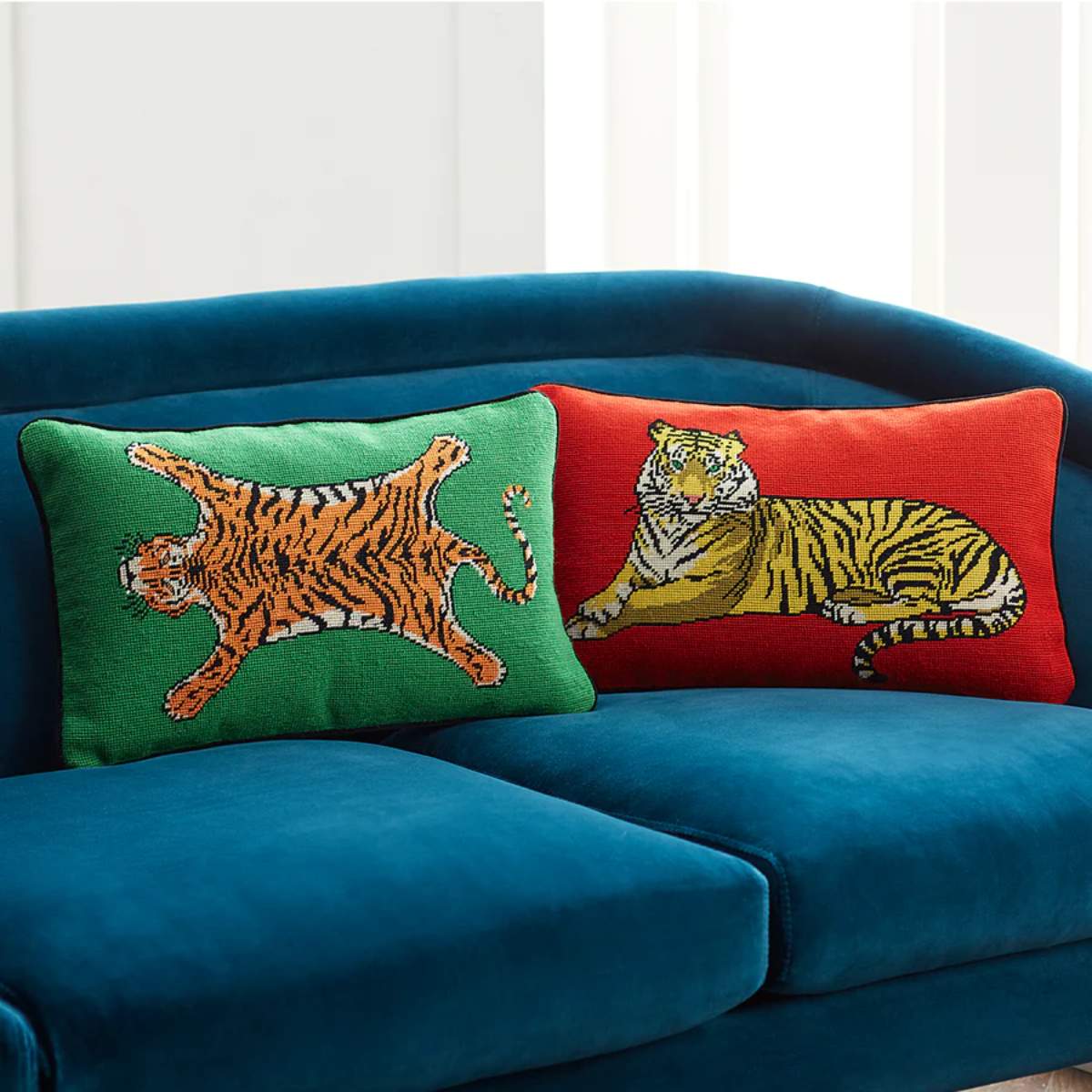 Jonathan Adler Safari Needlepoint Cushion