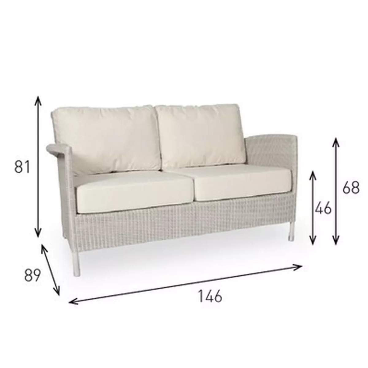 Vincent Shepherd Safi 2 Seater Garden Lounge Sofa