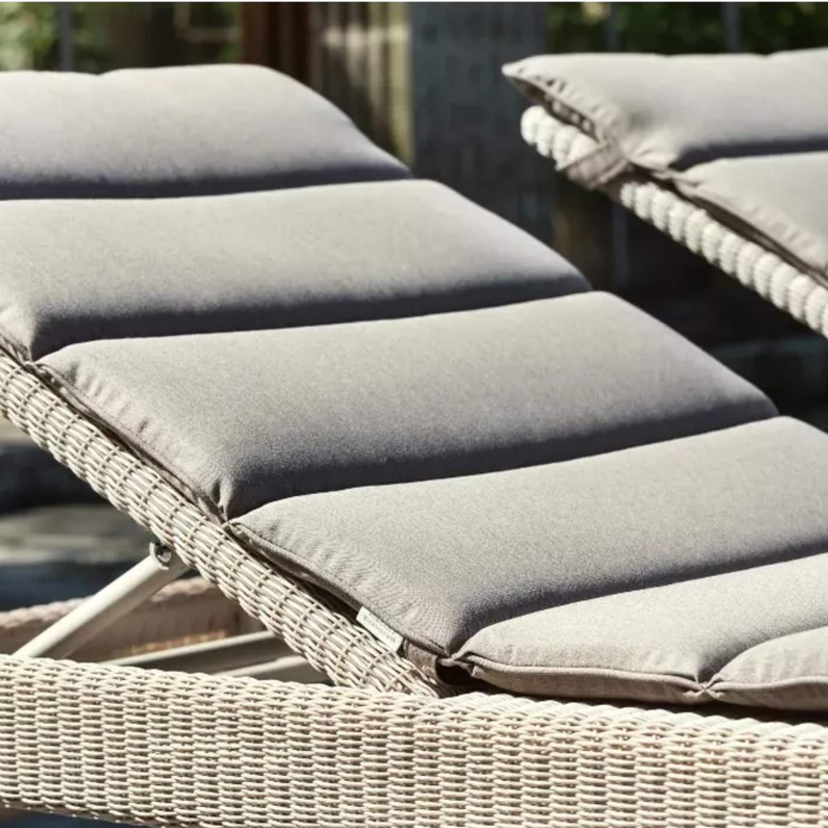Vincent Shepherd Safi Rattan Outdoor Sun Lounger Black
