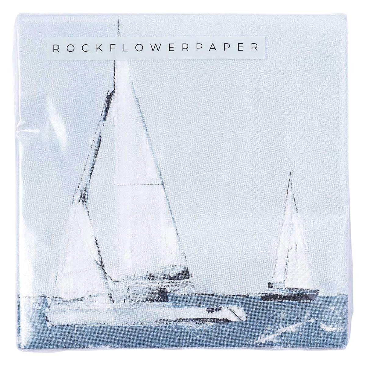 Rock Flower Paper Sail Away Paper Cocktail Napkins (Pack of 25)