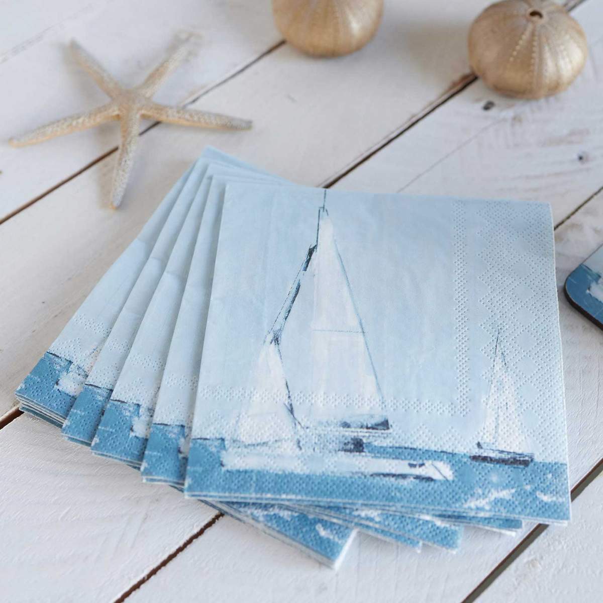 Rock Flower Paper Sail Away Paper Cocktail Napkins (Pack of 25)