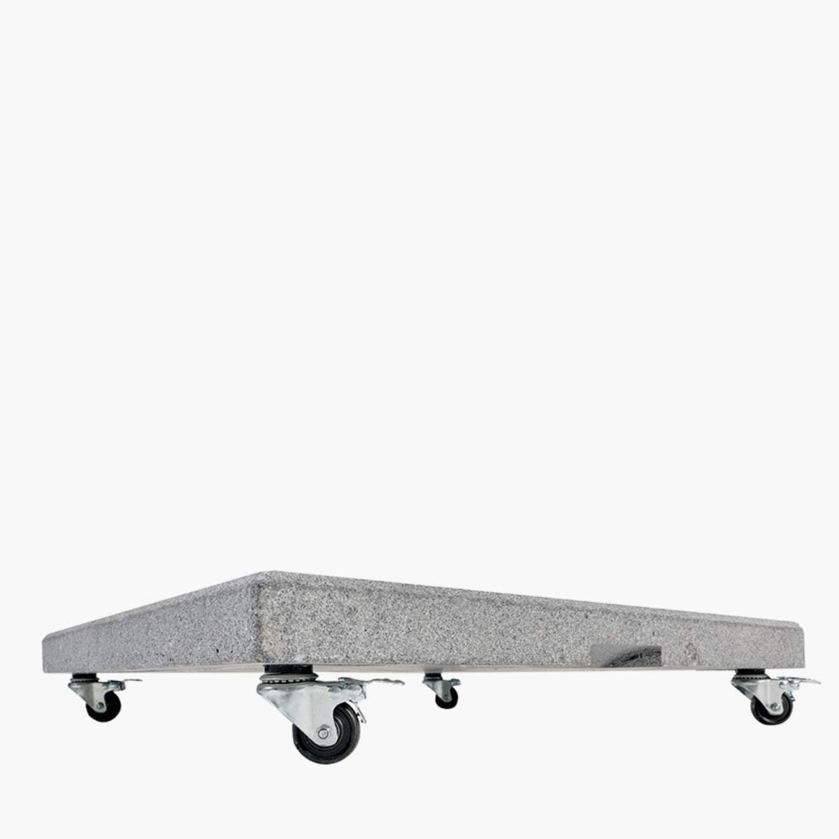 Pacific Lifestyle Salerno Hammered Grey Granite 90KG Wheeled Parasol Base