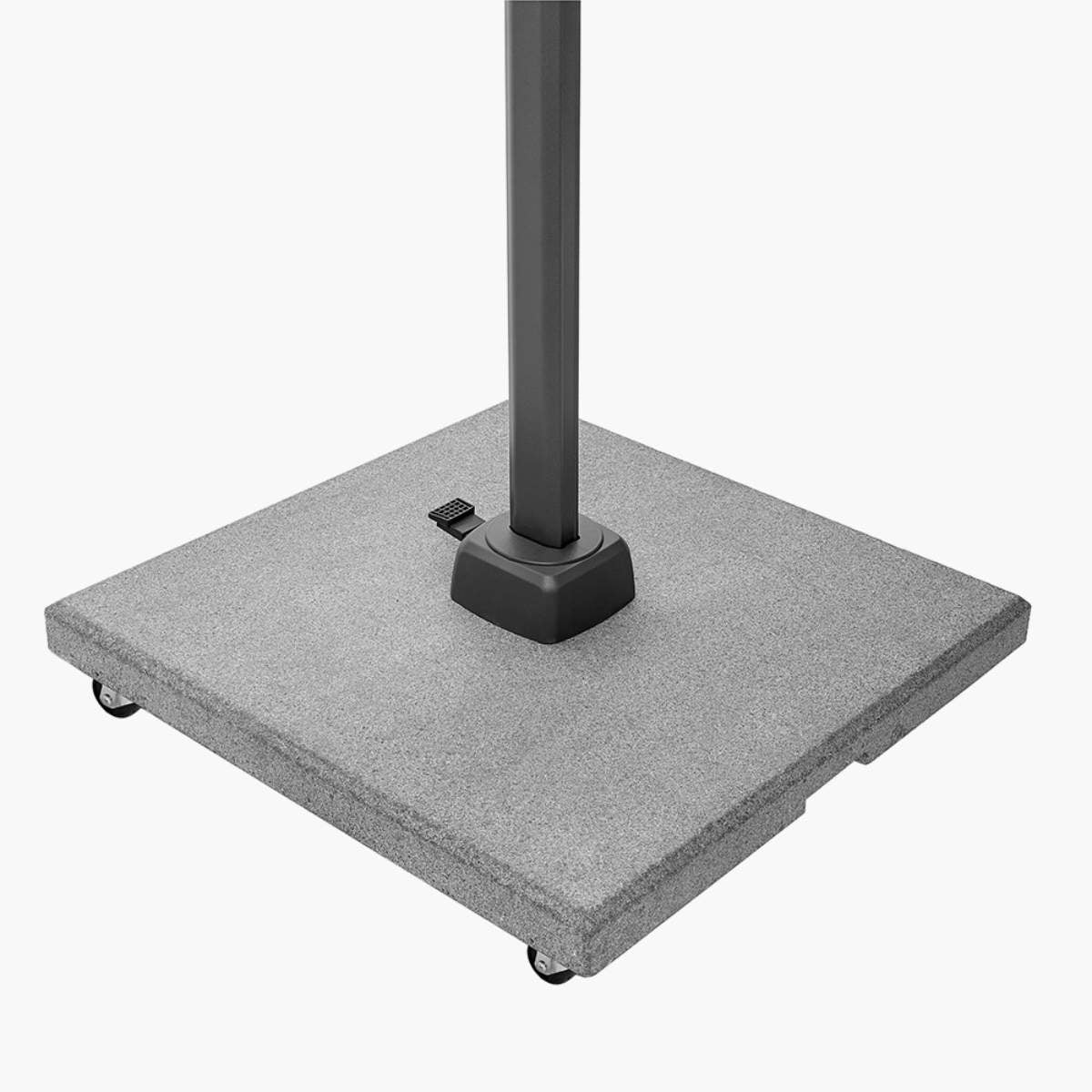 Pacific Lifestyle Salerno Hammered Grey Granite 90KG Wheeled Parasol Base