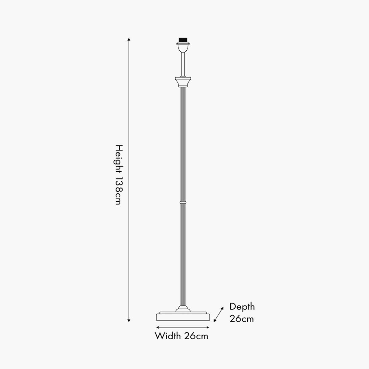 Pacific Lifestyle Salvatore Antique Silver Metal Floor Lamp Base
