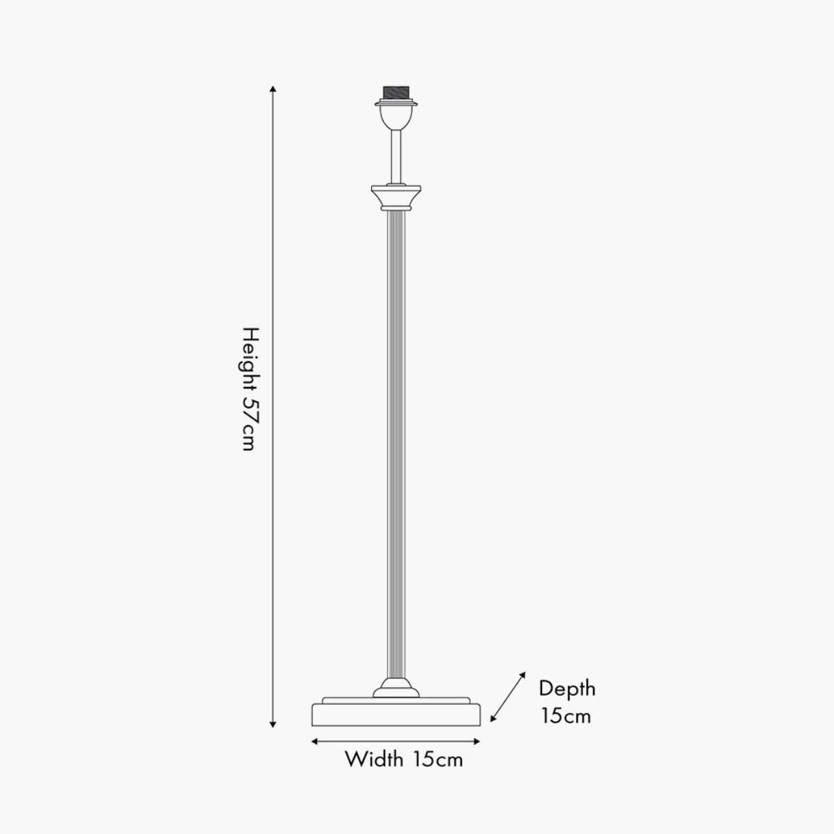 Pacific Lifestyle Salvatore Antique Silver Metal Table Lamp Base