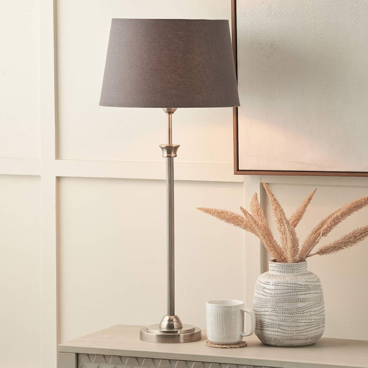 Pacific Lifestyle Salvatore Antique Silver Metal Table Lamp Base