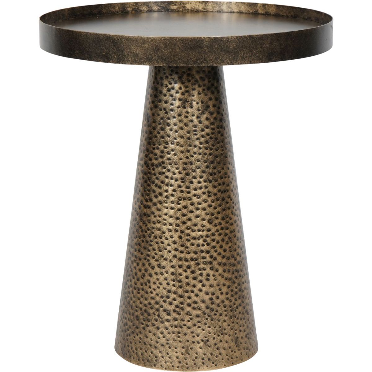 Libra Interiors Sandbanks Iron Side Table in Rustic Antique Gold