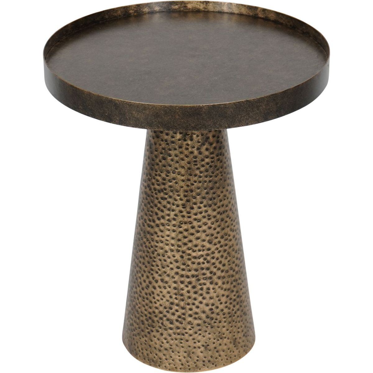 Libra Interiors Sandbanks Iron Side Table in Rustic Antique Gold
