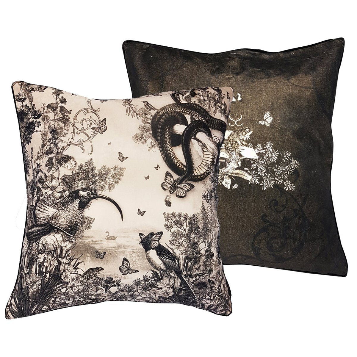 Santorus Scatter Cushion Cover - Cygnus front and back - beaumonde