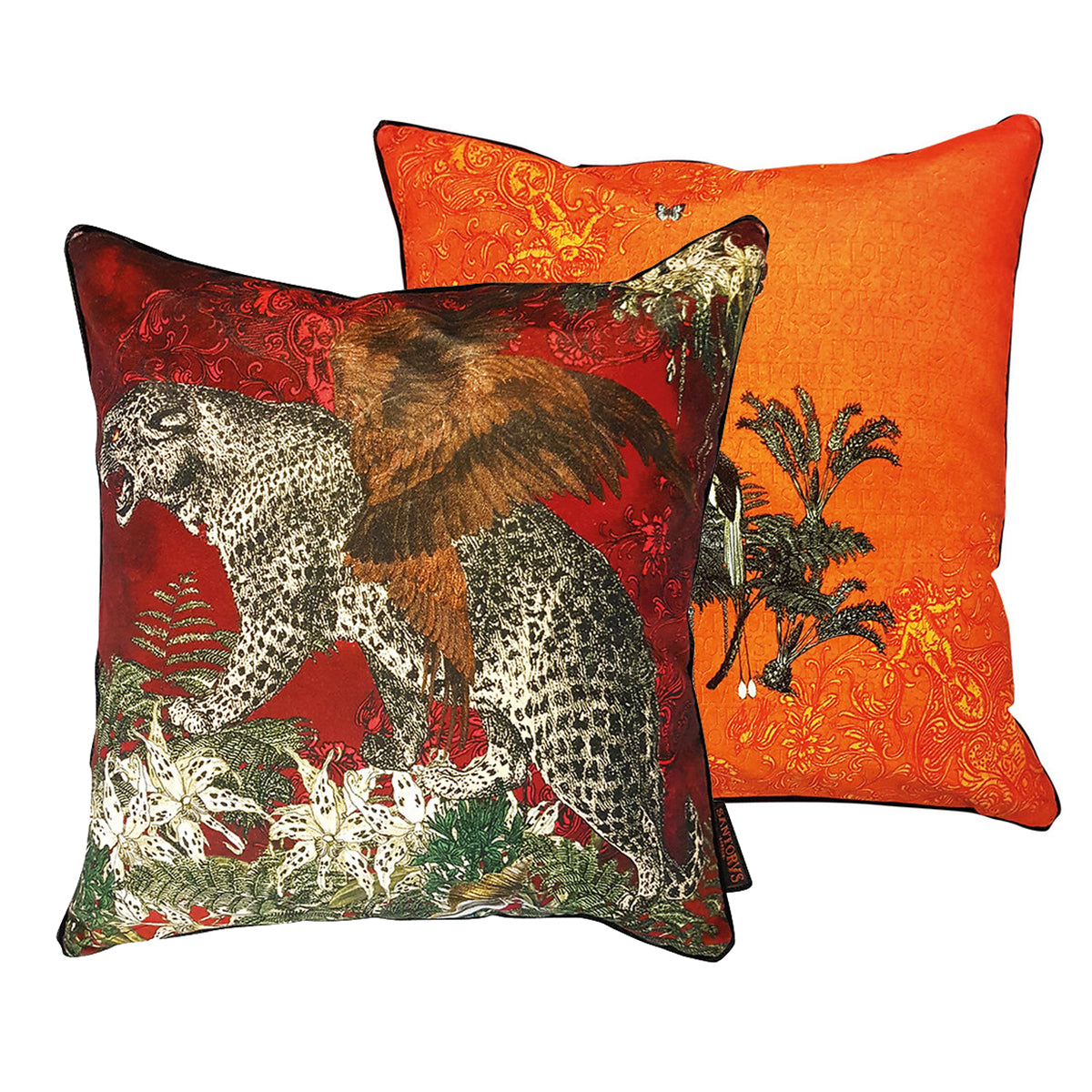 Santorus Scatter Cushion  Cover - Leopard front and back - Beaumonde