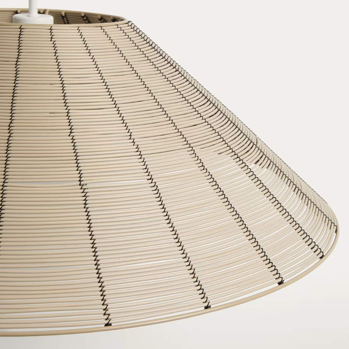 Kave Home Saranella lampshade for outdoor ceiling lamp in light grey synthetic rattan Ø 70cm