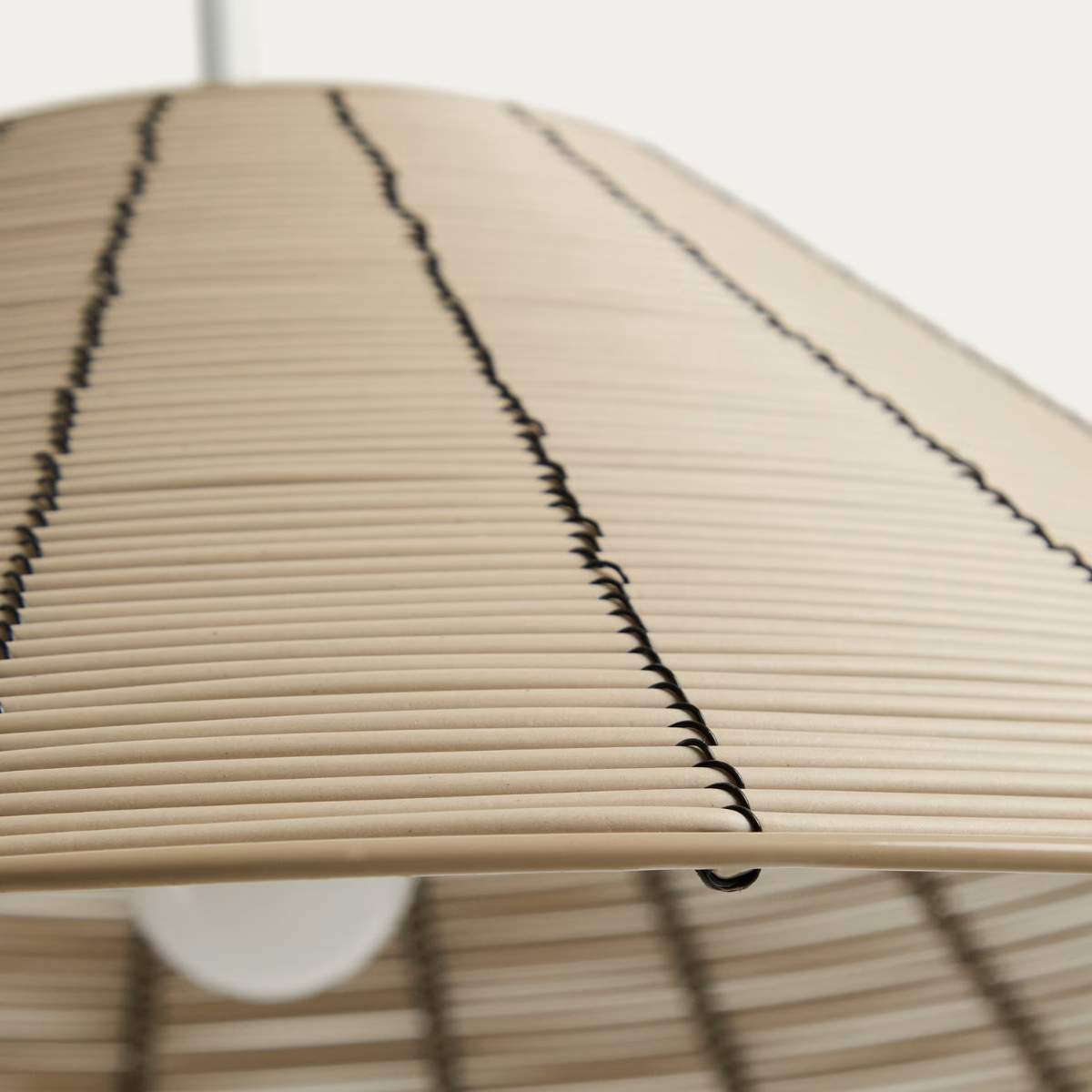 Kave Home Saranella lampshade for outdoor ceiling lamp in light grey synthetic rattan Ø 50cm