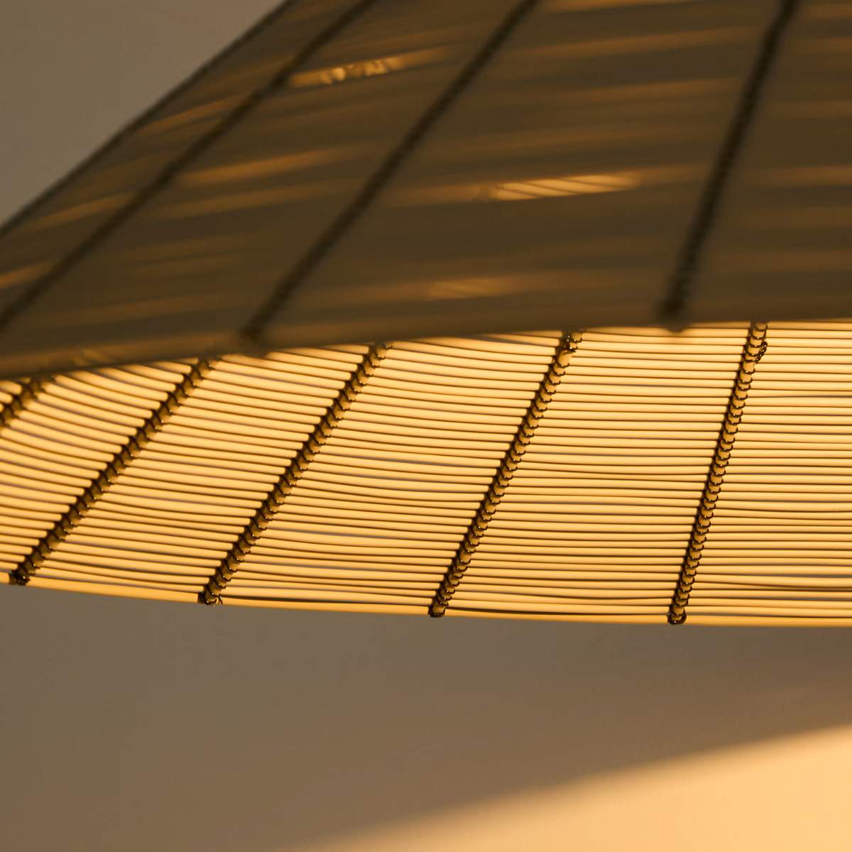 Kave Home Saranella lampshade for outdoor ceiling lamp in light grey synthetic rattan Ø 70cm