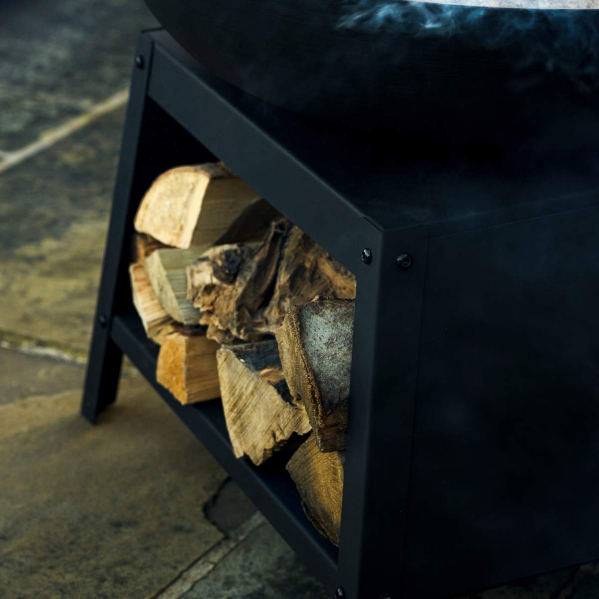 Garden Trading Sarsden Fire Pit Bowl & Log Store Medium