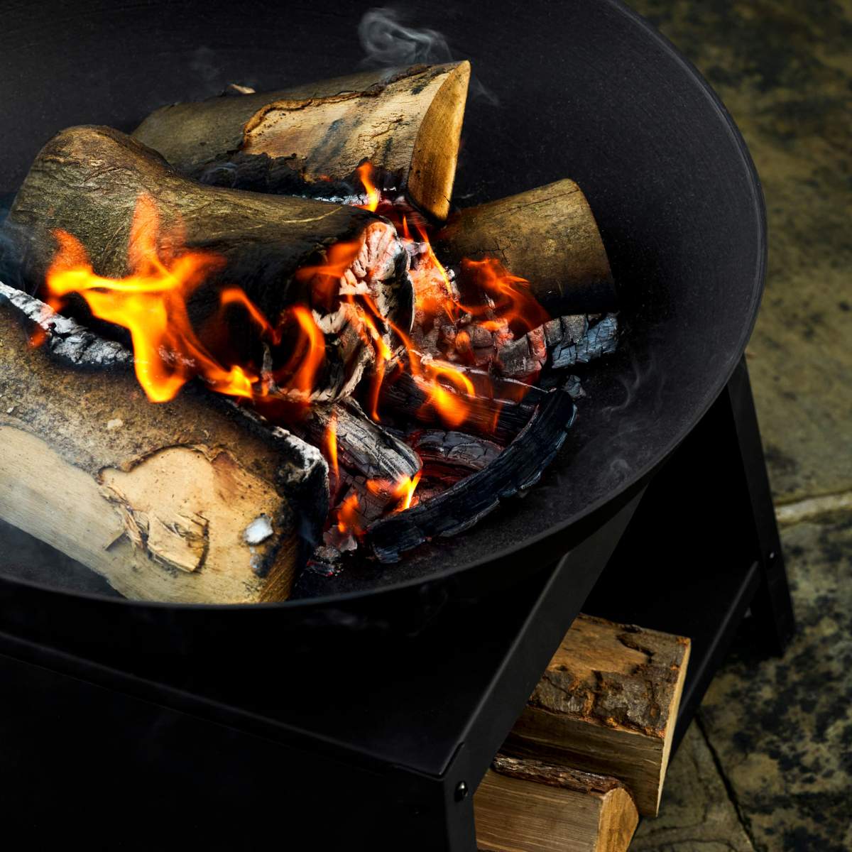 Garden Trading Sarsden Fire Pit Bowl & Log Store Medium