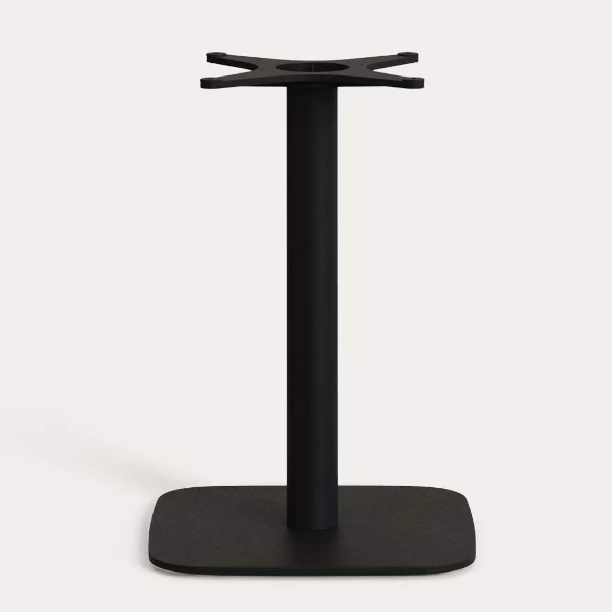 Kave Home Saura Bar Table in black painted metal with a white terrazzo top, 70 x 70 x 70 cm