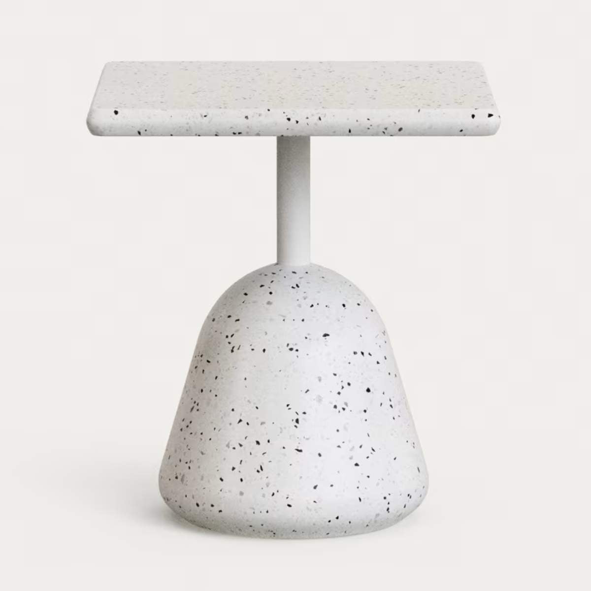 Kave Home Saura coffee table with white terrazzo top and white terrazzo base 44x44x48cm