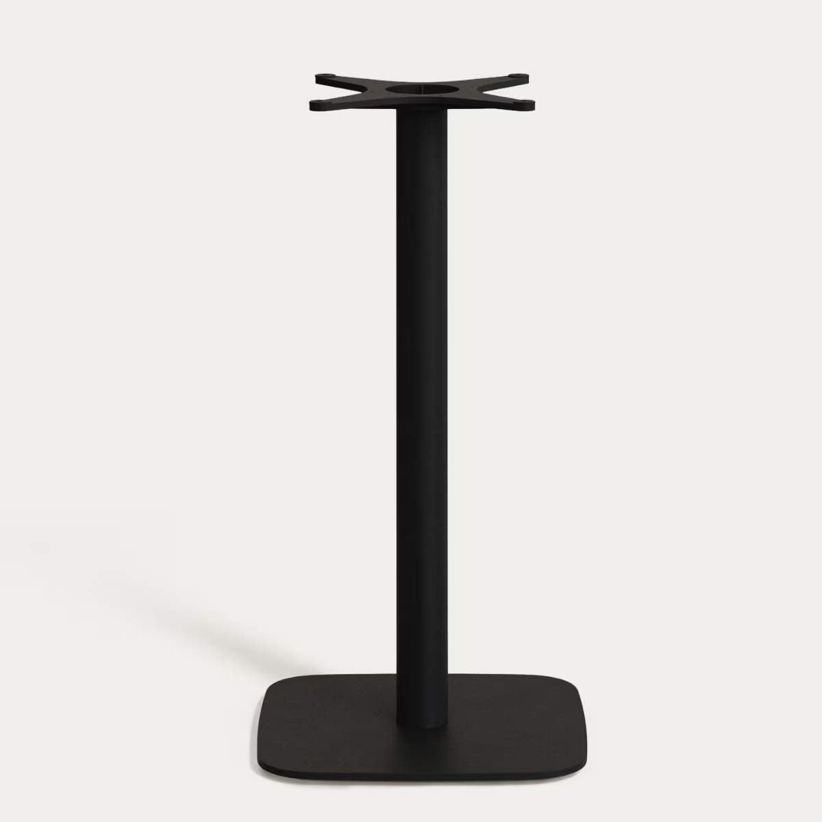 Kave Home Saura square high bar table black steel frame natural finish acacia top 96x70x70cm FSC100%