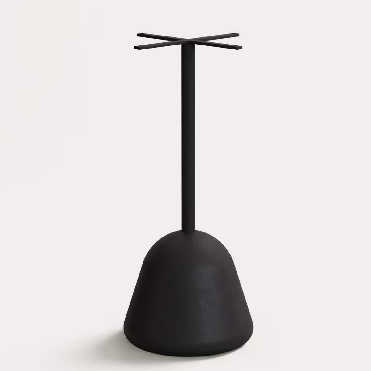 Kave Home Saura high bar table black steel frame and natural finish acacia top, 95xØ70cm FSC 100%