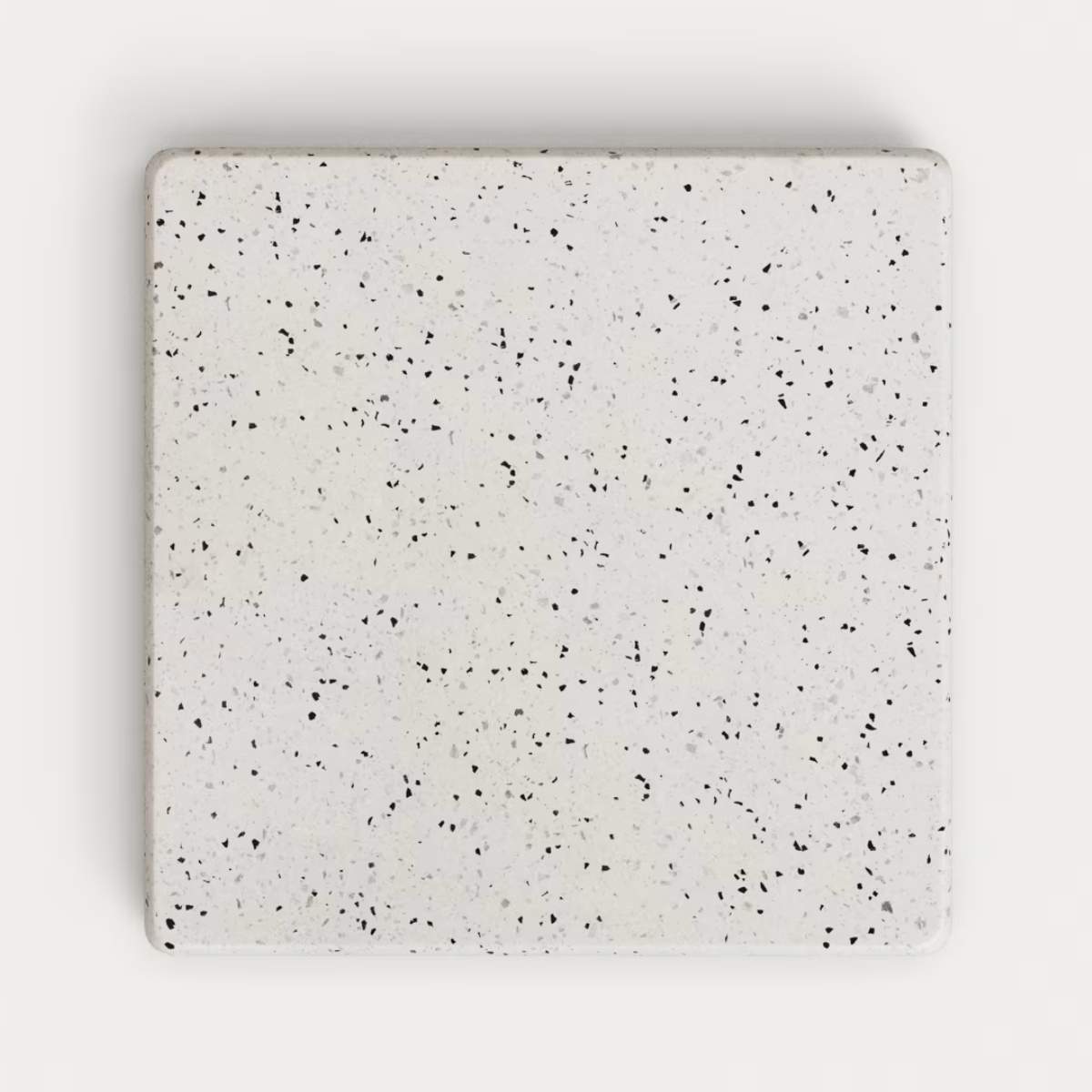 Kave Home Saura coffee table in white terrazzo with a white terrazzo top 32 x 48 x 48