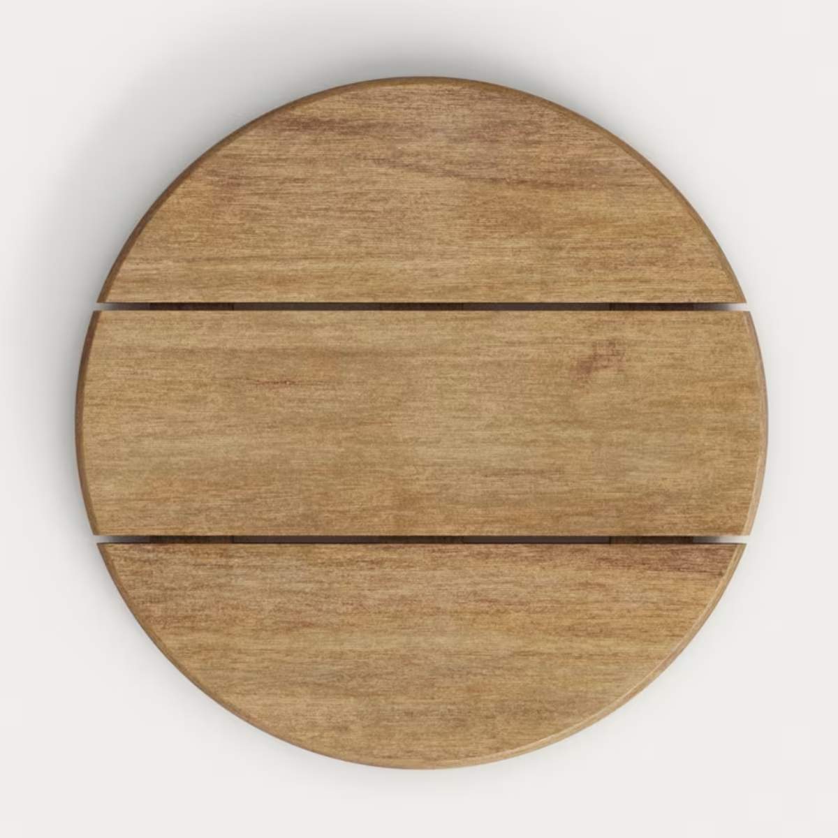 Kave Home Saura black metal coffee table with natural acacia top, 45 x Ø43 cm FSC 100%