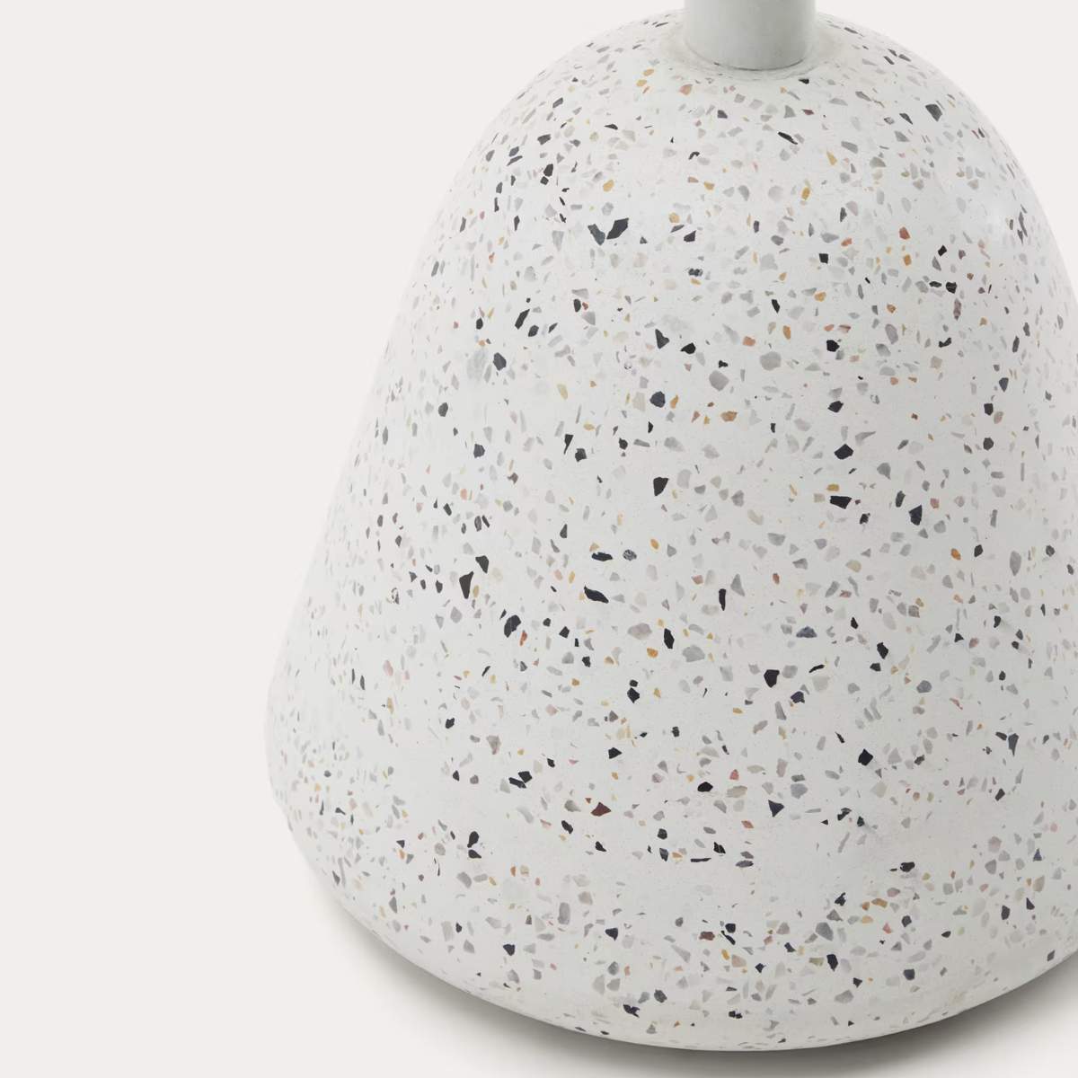 Kave Home Saura coffee table with white terrazzo and natural acacia top, 32 x Ø55 cm FSC 100%