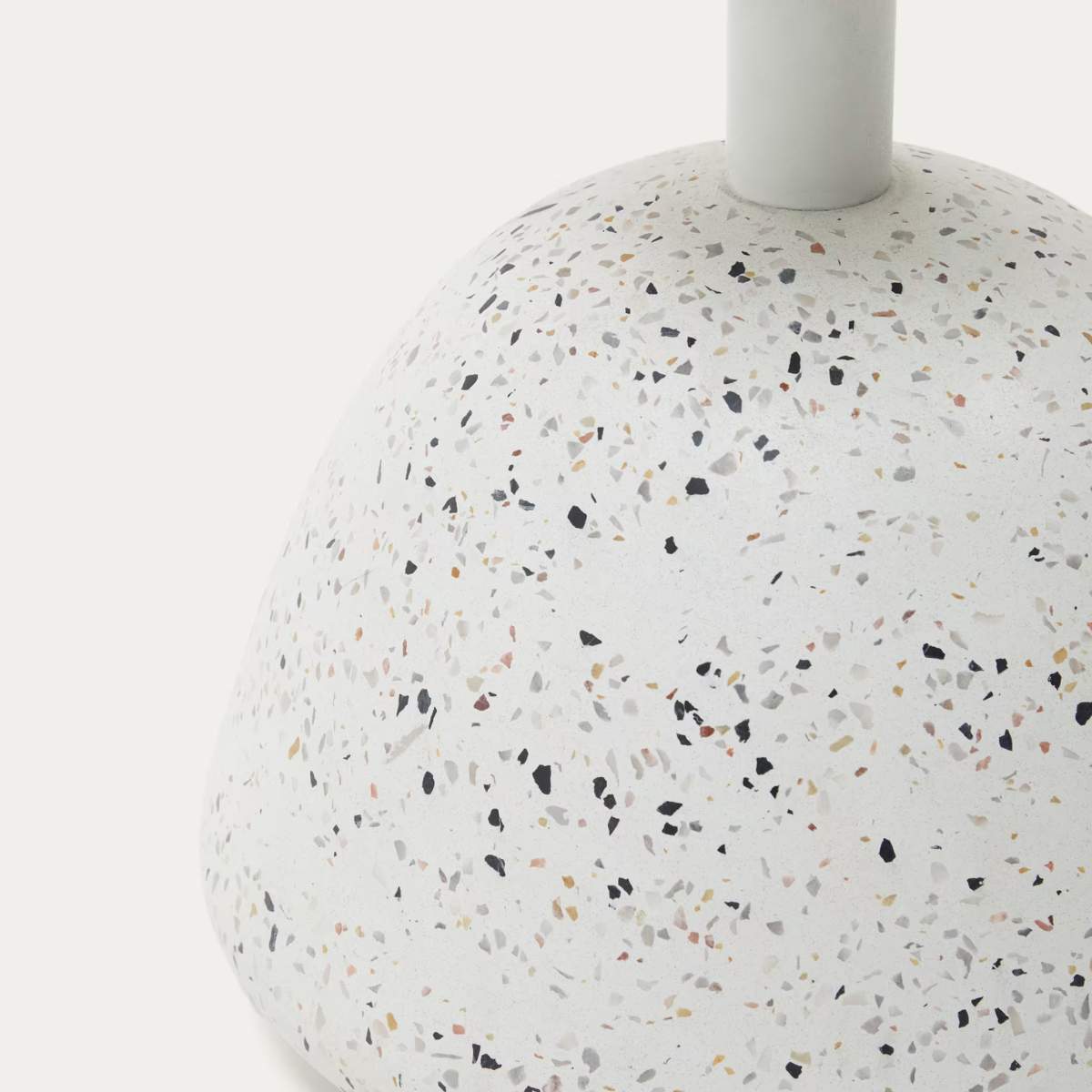 Kave Home Saura coffee table in white terrazzo with a white terrazzo top 32 x 48 x 48