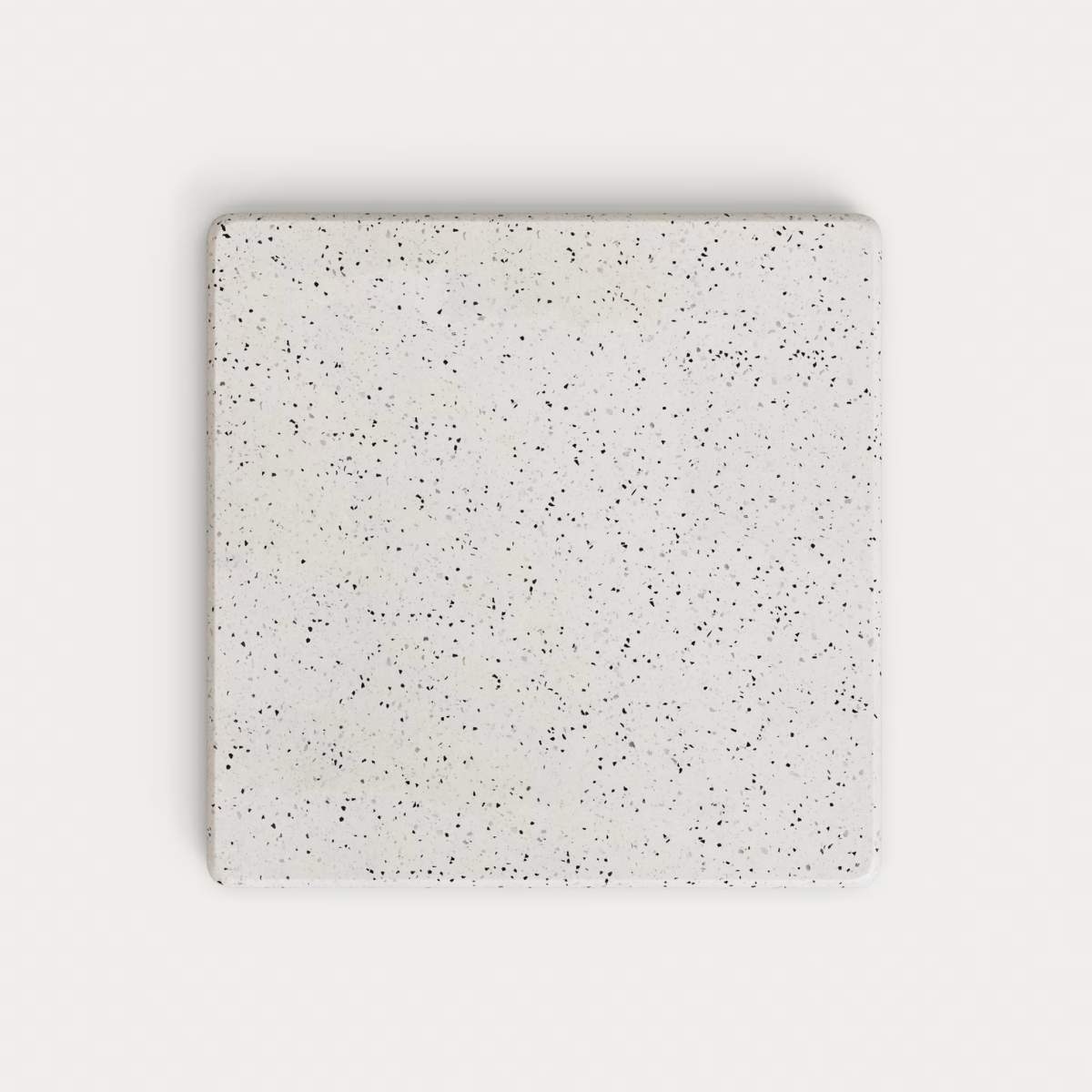 Kave Home Saura high bar table in white terrazzo with a white terrazzo top, 95 x 70 x 70 cm