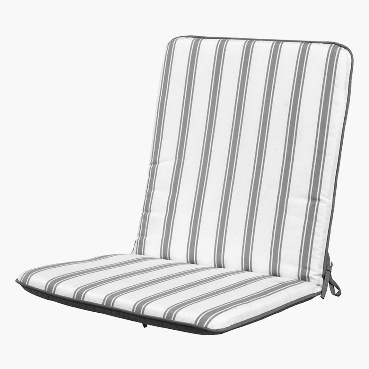 Pacific Lifestyle Savoy Bistro Set with Grey Striped/Plain Cushions