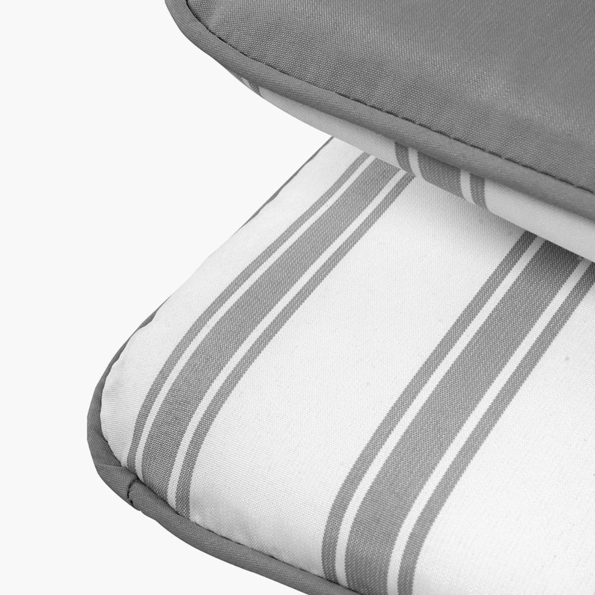 Pacific Lifestyle Savoy Bistro Set with Grey Striped/Plain Cushions