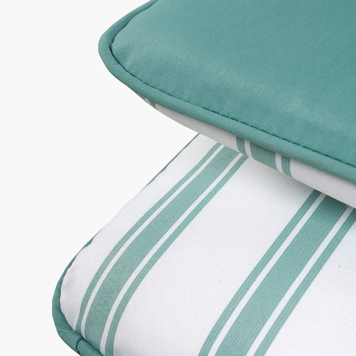 Pacific Lifestyle Savoy Bistro Set with Sage Green Striped/Plain Cushions