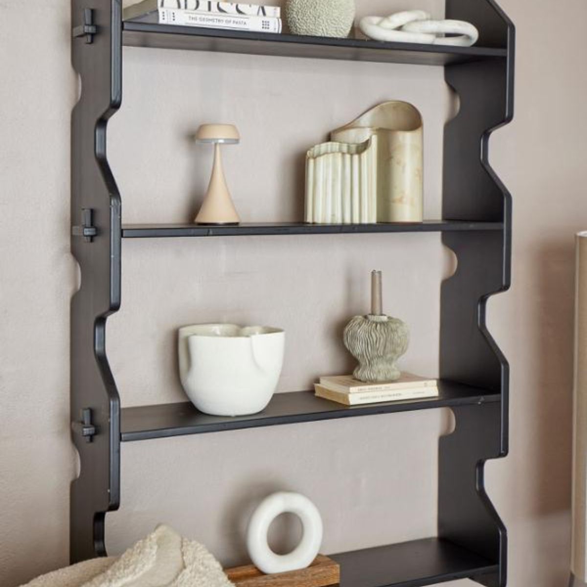 Bloomingville Savoya Shelving Unit - Black Firwood