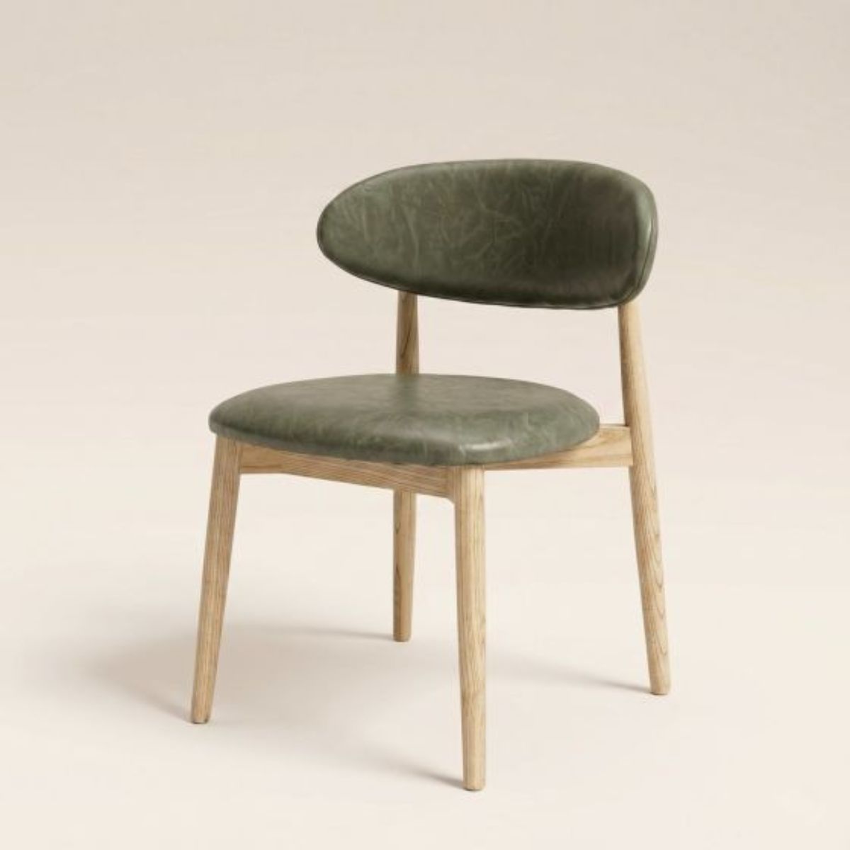 Trade Furniture Scandi Faux Leather Oak Dining Chair