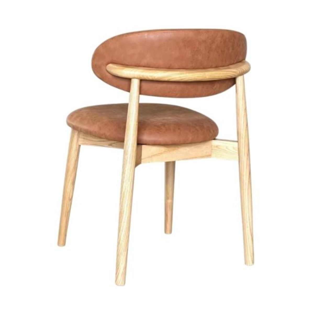 Trade Furniture Scandi Faux Leather Oak Dining Chair