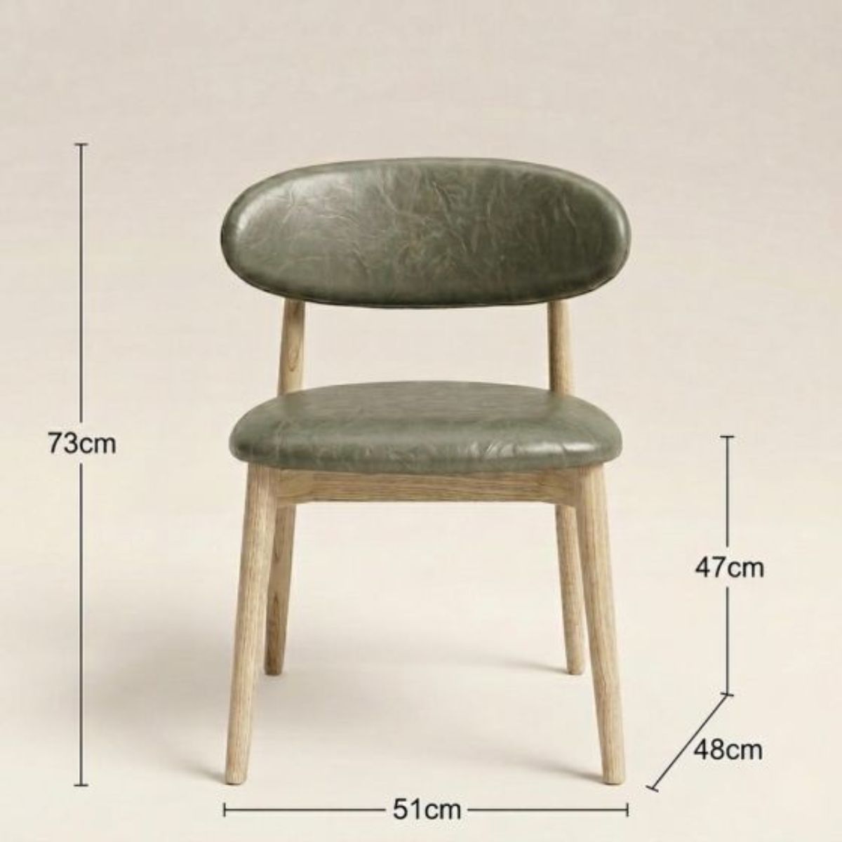 Trade Furniture Scandi Faux Leather Oak Dining Chair