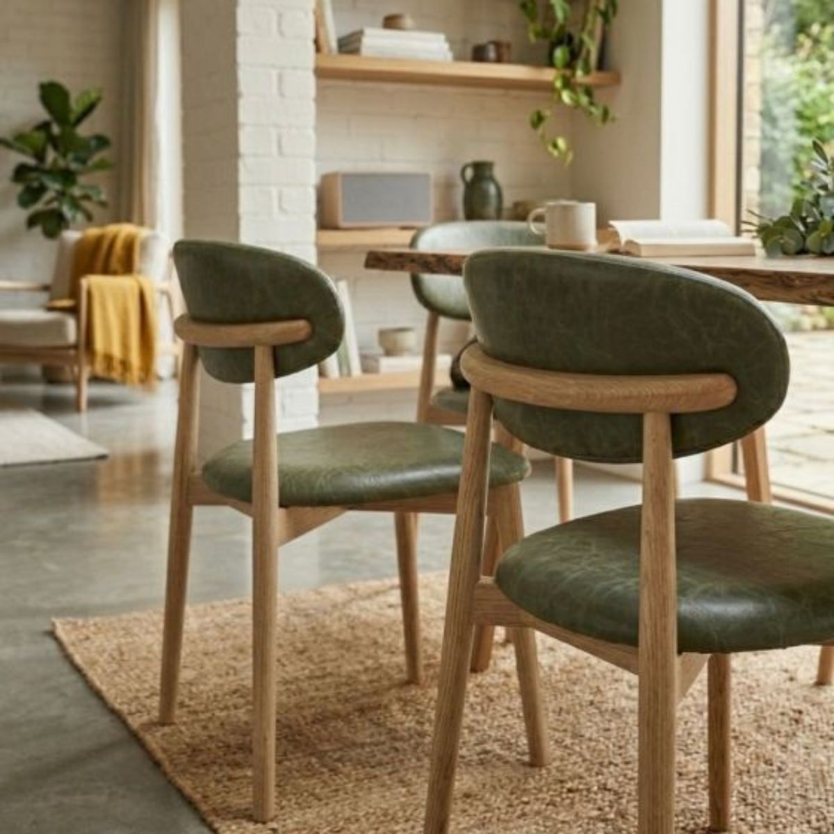 Trade Furniture Scandi Faux Leather Oak Dining Chair