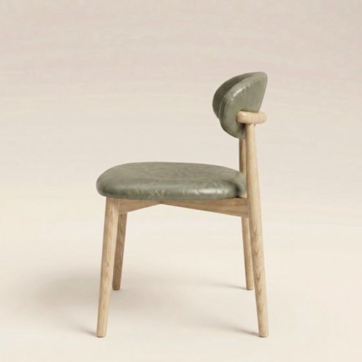 Trade Furniture Scandi Faux Leather Oak Dining Chair