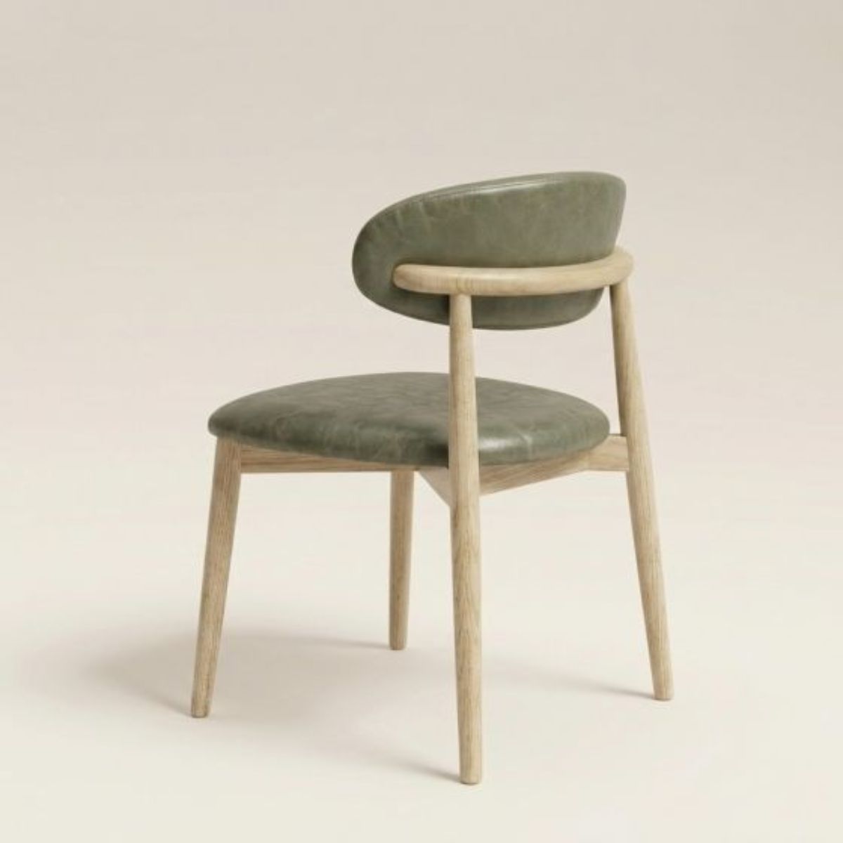 Trade Furniture Scandi Faux Leather Oak Dining Chair