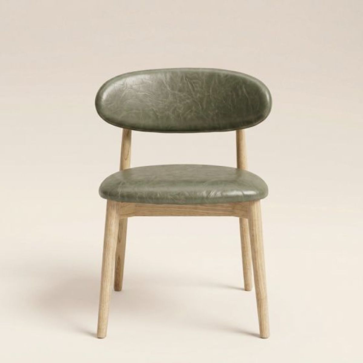 Trade Furniture Scandi Faux Leather Oak Dining Chair
