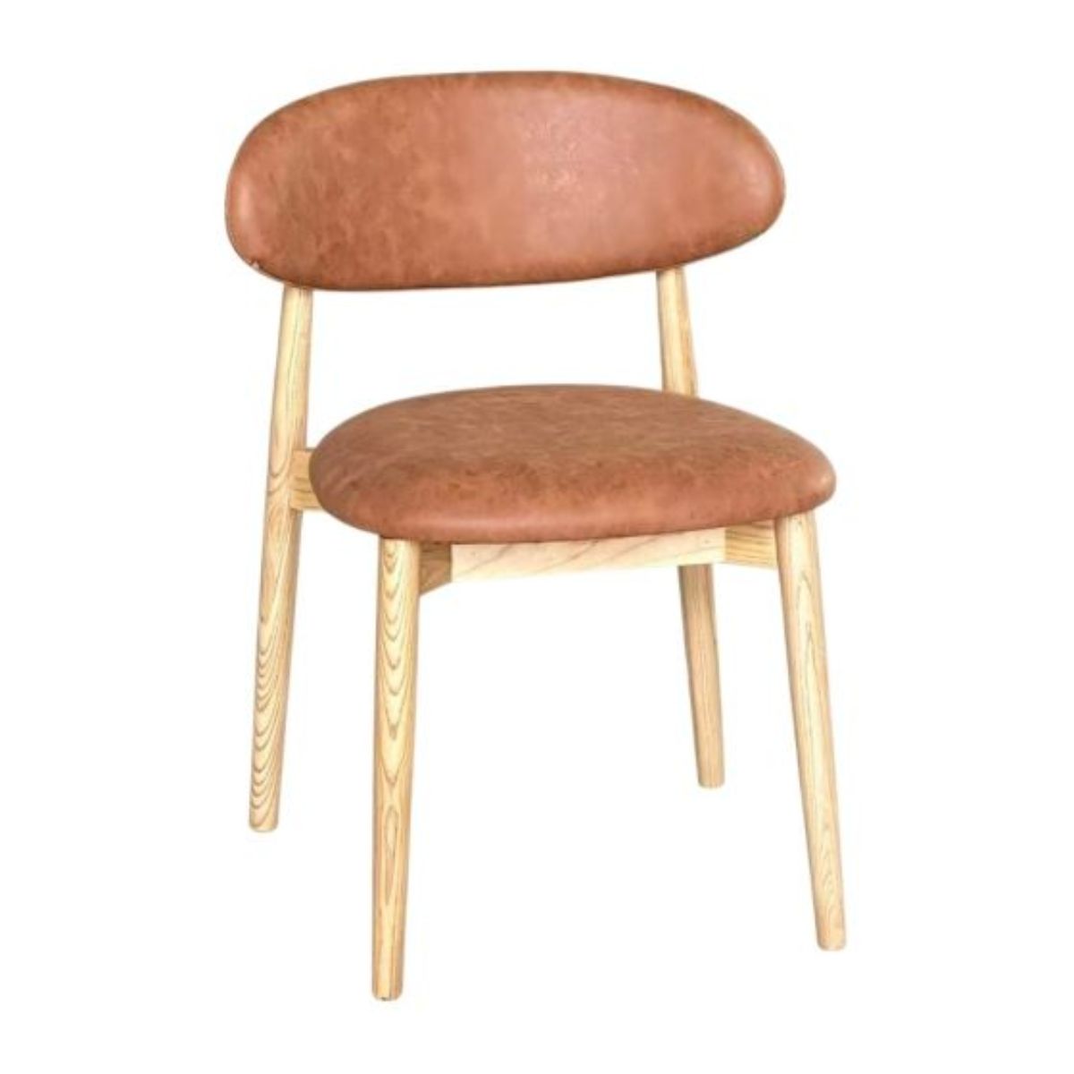 Trade Furniture Scandi Faux Leather Oak Dining Chair