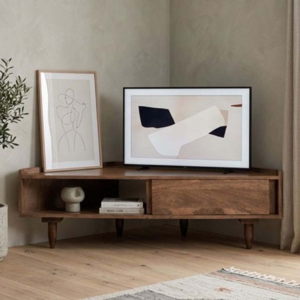 Trade Furniture Scandi Mango 120cm Corner TV Unit
