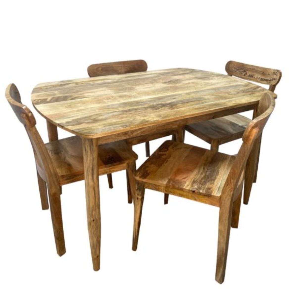 Trade Furniture Scandi Mango 130cm Dining Table & 4 Scandi Mango Dining Chairs