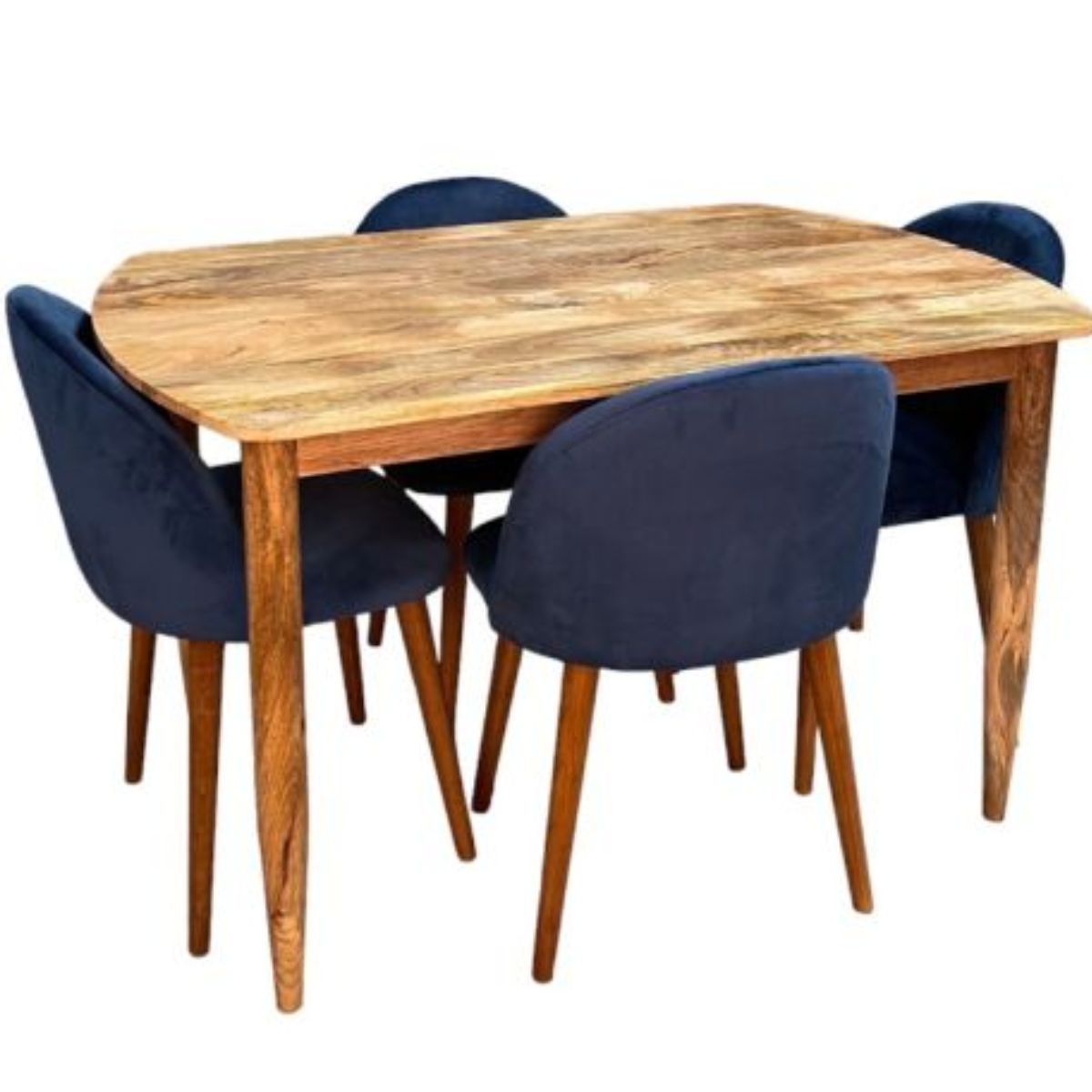 Trade Furniture Scandi Mango 130cm Dining Table & 4 Zena Dining Chairs (2 Colours)