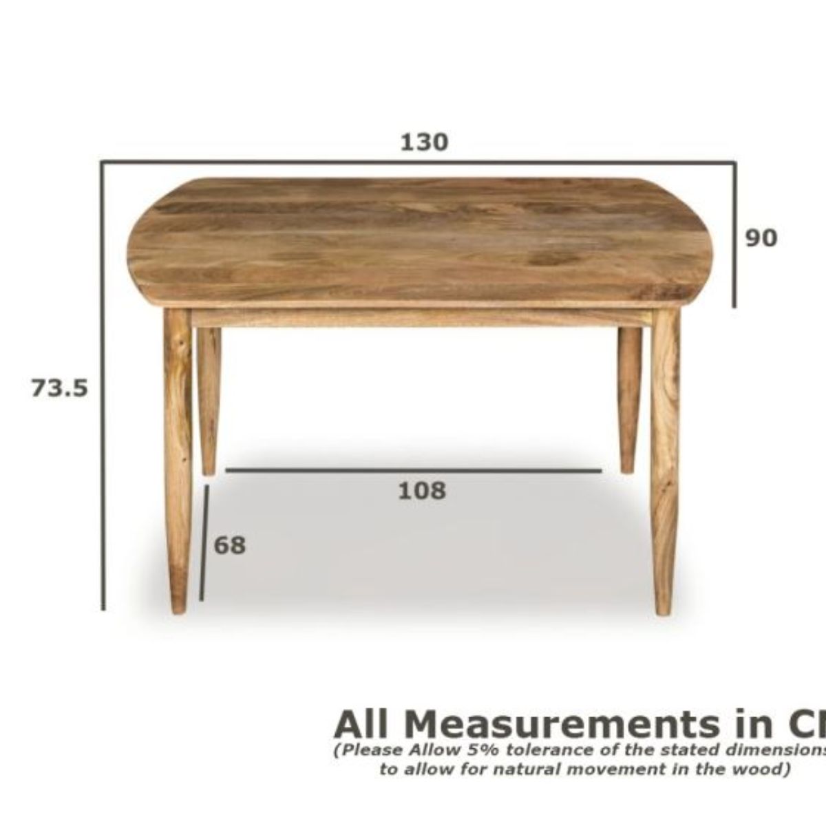 Trade Furniture Scandi Mango 130cm Dining Table